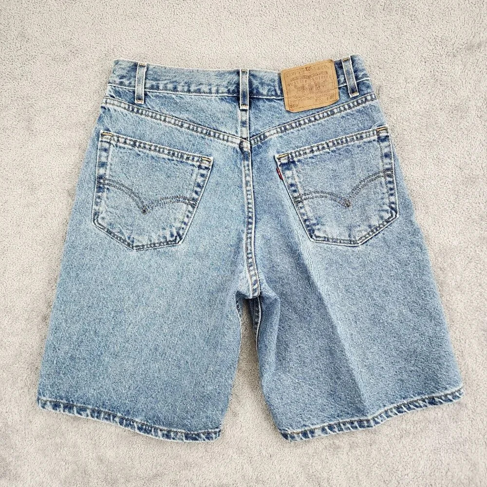 Vintage USA Levis 550 Mens Relaxed Fit Jean Shorts Size 32 Bermuda 27PT - Picture 2 of 7